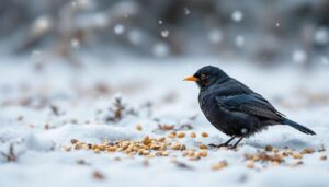 Amseln im Winter: warum sie Ihre Futterstellen meiden und welches Bodenfutter sie tatsächlich benötigen