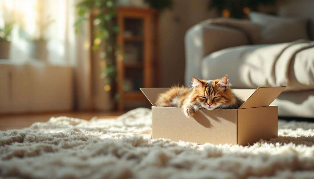 Warum eine kleine Schachtel für eine Katze äußerst nützlich ist
